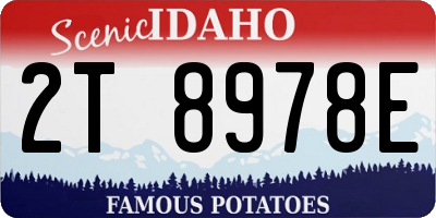 ID license plate 2T8978E