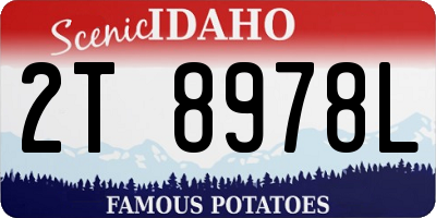 ID license plate 2T8978L