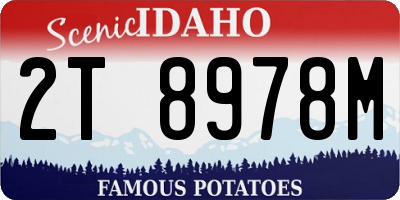 ID license plate 2T8978M