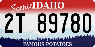 ID license plate 2T8978O
