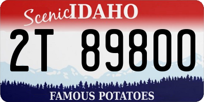 ID license plate 2T8980O