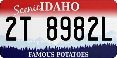 ID license plate 2T8982L