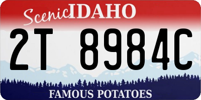 ID license plate 2T8984C