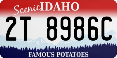 ID license plate 2T8986C