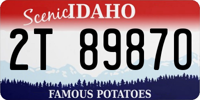 ID license plate 2T8987O
