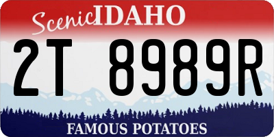 ID license plate 2T8989R