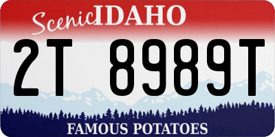 ID license plate 2T8989T