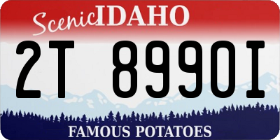 ID license plate 2T8990I