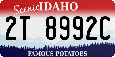 ID license plate 2T8992C