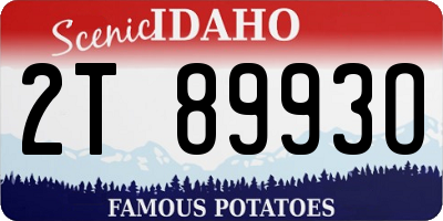 ID license plate 2T8993O