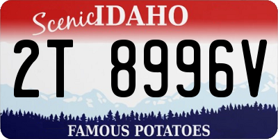 ID license plate 2T8996V