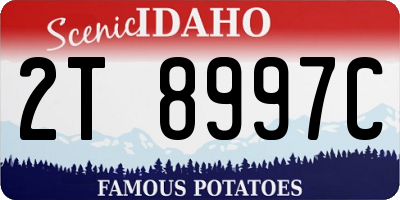 ID license plate 2T8997C