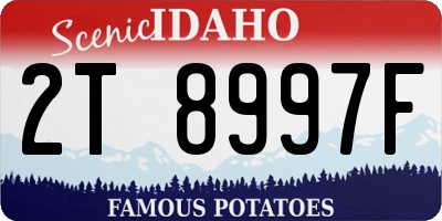 ID license plate 2T8997F
