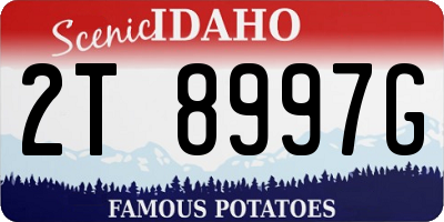 ID license plate 2T8997G