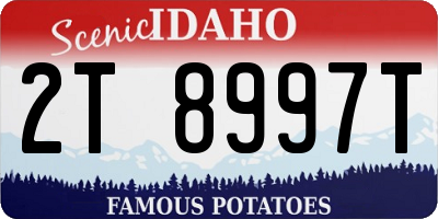 ID license plate 2T8997T