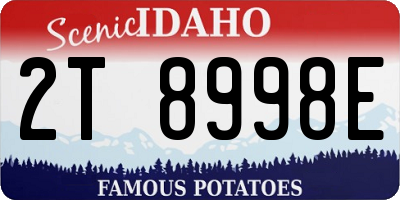 ID license plate 2T8998E