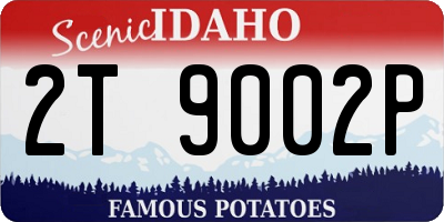 ID license plate 2T9002P