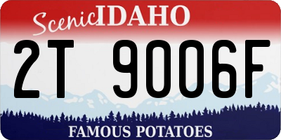 ID license plate 2T9006F