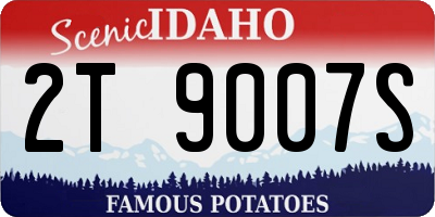 ID license plate 2T9007S