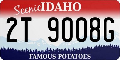 ID license plate 2T9008G
