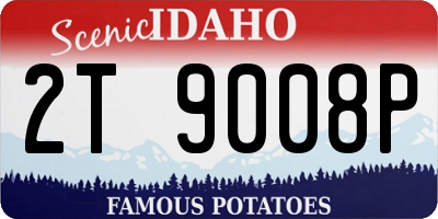 ID license plate 2T9008P