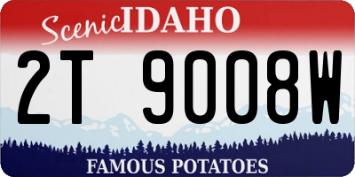 ID license plate 2T9008W