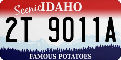 ID license plate 2T9011A