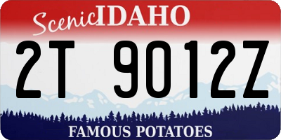 ID license plate 2T9012Z