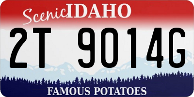 ID license plate 2T9014G