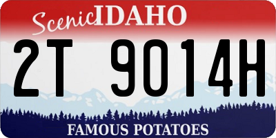 ID license plate 2T9014H