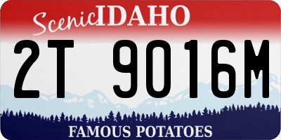 ID license plate 2T9016M