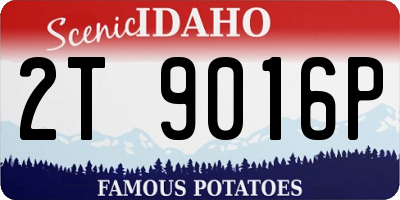 ID license plate 2T9016P