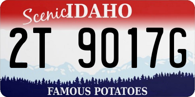 ID license plate 2T9017G