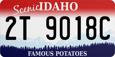 ID license plate 2T9018C