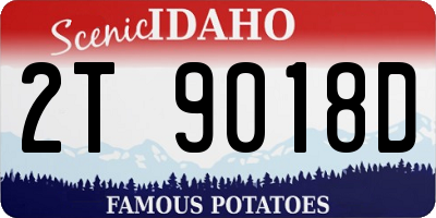 ID license plate 2T9018D