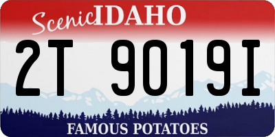 ID license plate 2T9019I