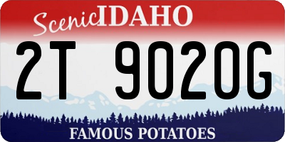 ID license plate 2T9020G