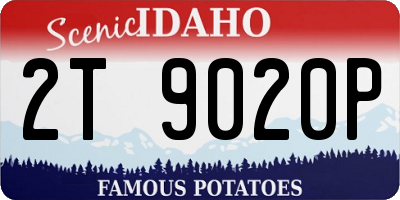 ID license plate 2T9020P