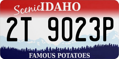 ID license plate 2T9023P