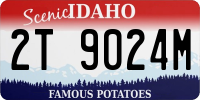 ID license plate 2T9024M