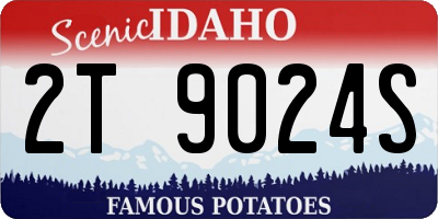 ID license plate 2T9024S