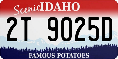 ID license plate 2T9025D