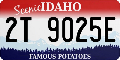 ID license plate 2T9025E