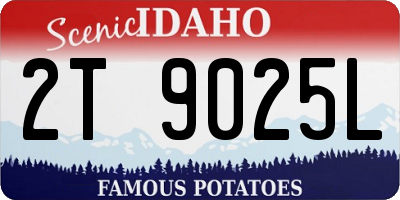 ID license plate 2T9025L