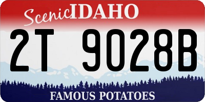 ID license plate 2T9028B