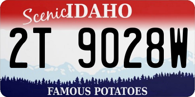 ID license plate 2T9028W