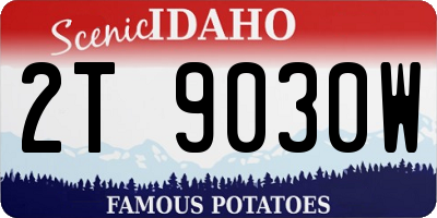 ID license plate 2T9030W