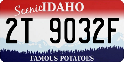 ID license plate 2T9032F