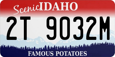 ID license plate 2T9032M