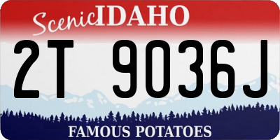 ID license plate 2T9036J